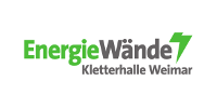 Werbung für die Website der EnergieWände Kletterhalle Weimar